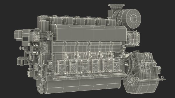 Marine Propulsion Engine Blue