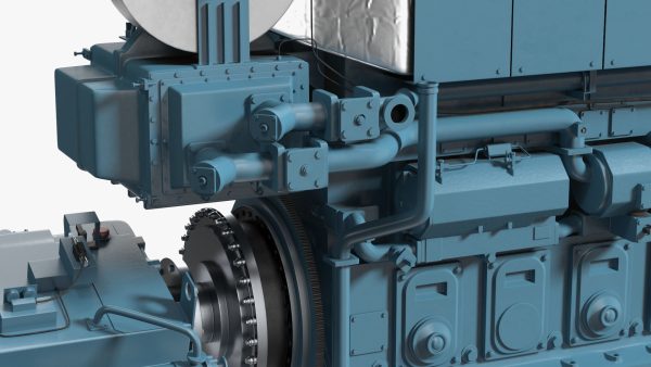 Marine Propulsion Engine Blue