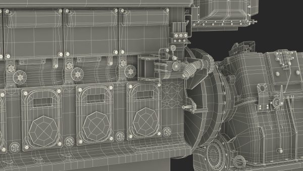 Marine Propulsion Engine Blue
