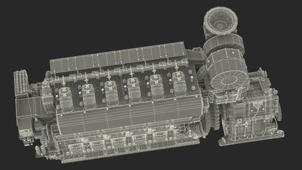 Marine Propulsion Engine Blue