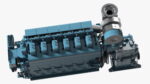 Marine Propulsion Engine Blue