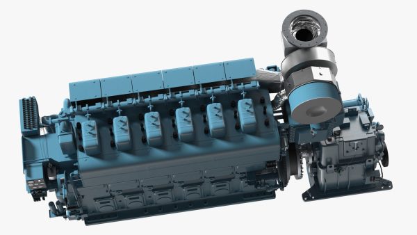 Marine Propulsion Engine Blue