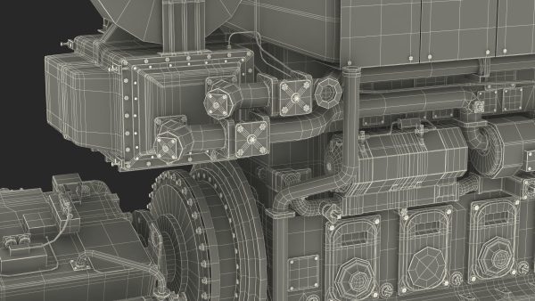 Marine Propulsion Engine Blue