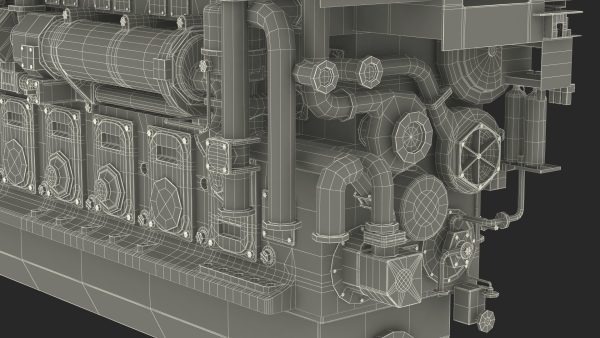 Marine Propulsion Engine Blue