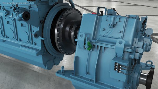 Marine Propulsion Engine Blue