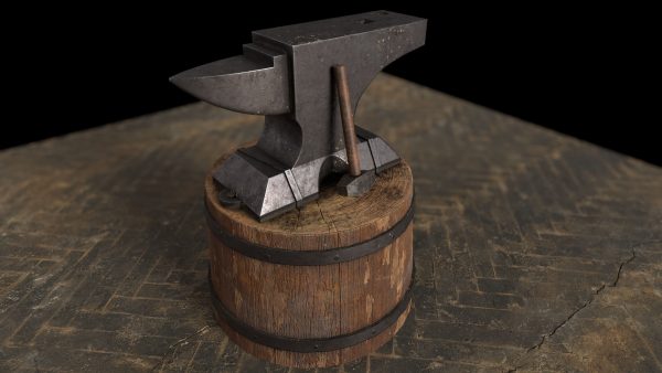 Medieval Anvil and Hammer