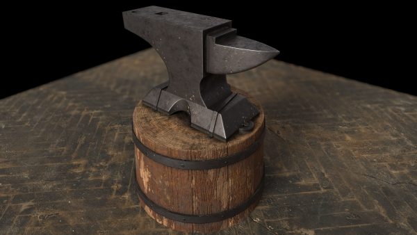 Medieval Anvil and Hammer
