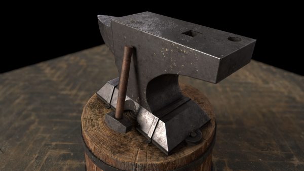 Medieval Anvil and Hammer