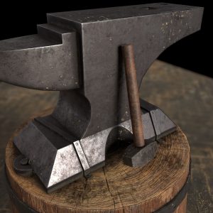 Medieval Anvil and Hammer