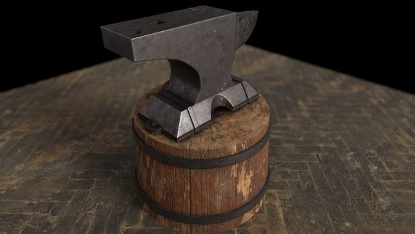 Medieval Anvil and Hammer