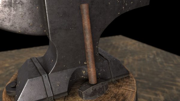 Medieval Anvil and Hammer