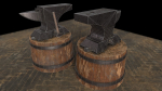 Medieval Anvil and Hammer