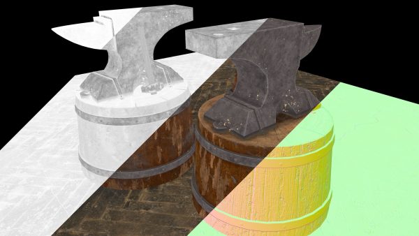 Medieval Anvil and Hammer