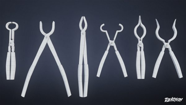 MEDIEVAL - Blacksmith Tools 01 - LOW POLY
