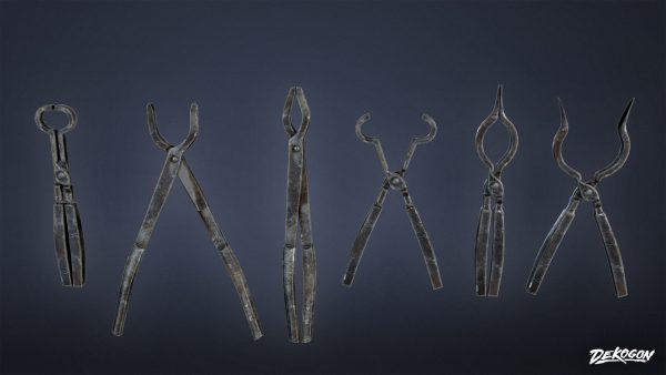 MEDIEVAL - Blacksmith Tools 01 - LOW POLY