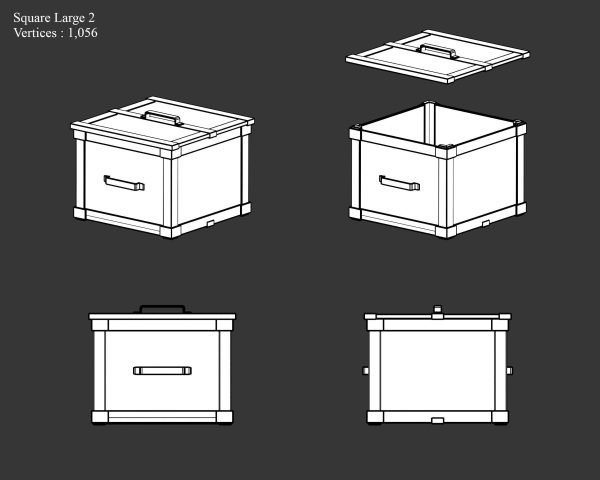 Medieval Collection Containers Metal Crates and Cans