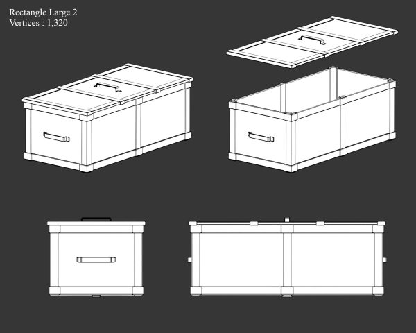 Medieval Collection Containers Metal Crates and Cans