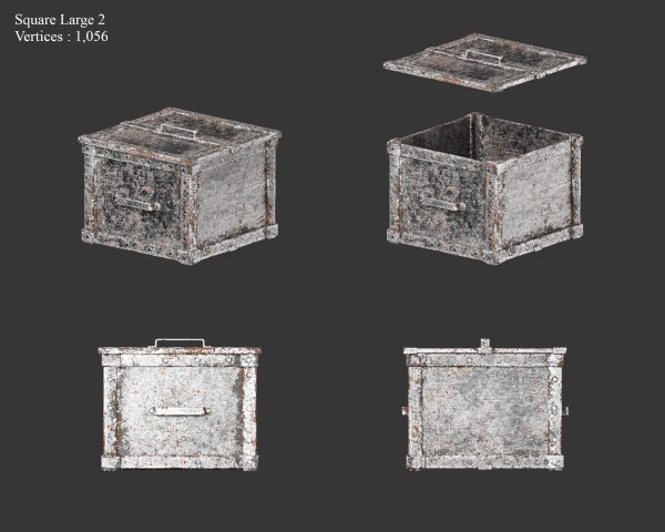 Medieval Collection Containers Metal Crates and Cans