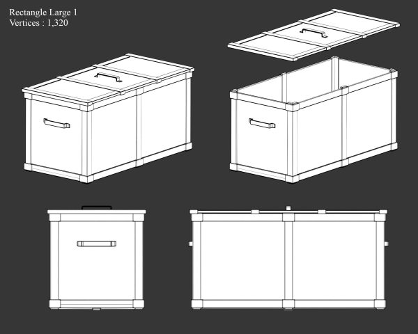 Medieval Collection Containers Metal Crates and Cans
