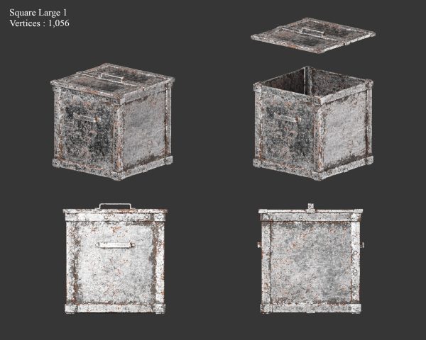 Medieval Collection Containers Metal Crates and Cans