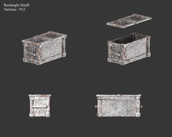 Medieval Collection Containers Metal Crates and Cans