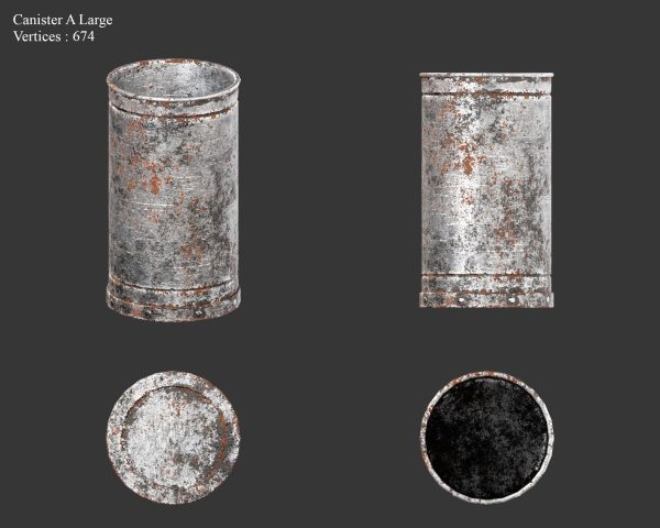 Medieval Collection Containers Metal Crates and Cans
