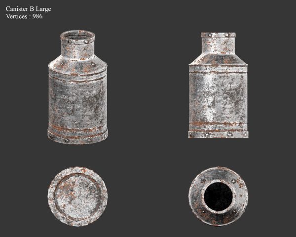 Medieval Collection Containers Metal Crates and Cans