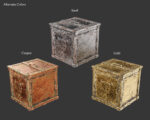 Medieval Collection Containers Metal Crates and Cans
