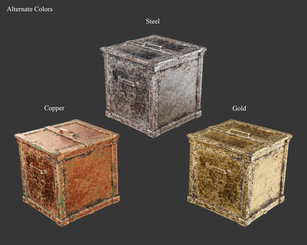 Medieval Collection Containers Metal Crates and Cans