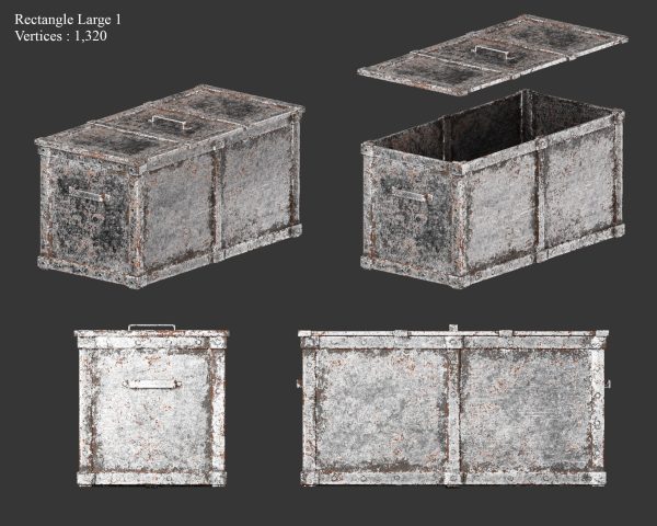 Medieval Collection Containers Metal Crates and Cans