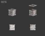 Medieval Collection Containers Metal Crates and Cans