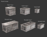 Medieval Collection Containers Metal Crates and Cans