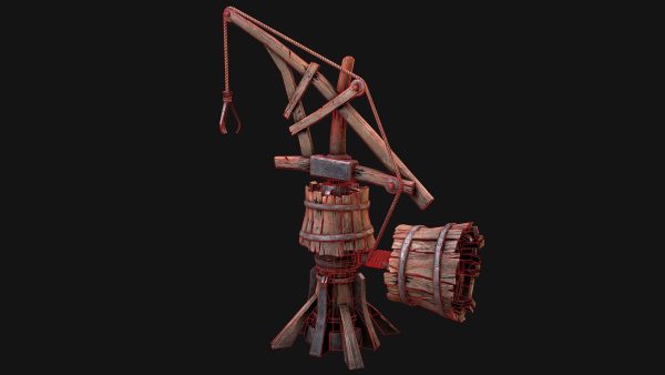 Medieval Crane Steampunk Quarry