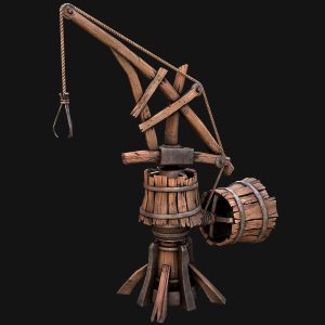 Medieval Crane Steampunk Quarry