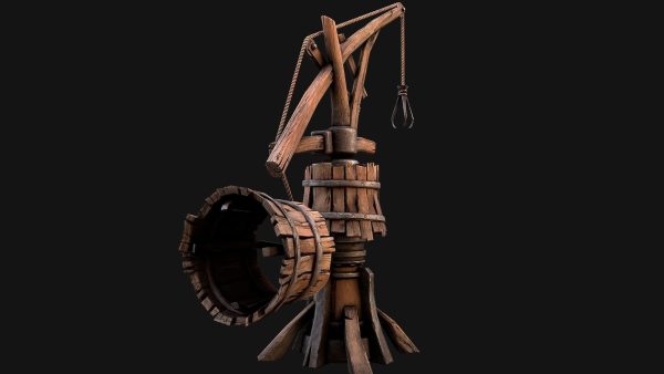 Medieval Crane Steampunk Quarry