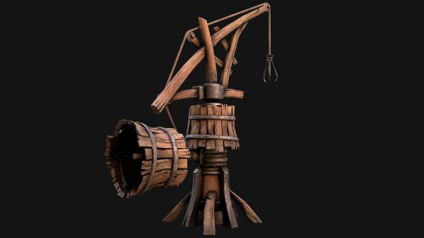 Medieval Crane Steampunk Quarry