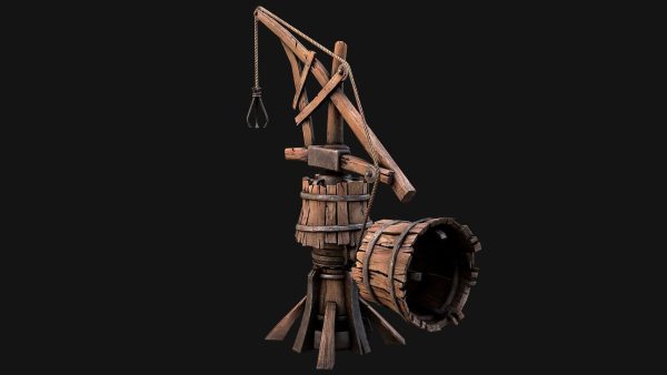 Medieval Crane Steampunk Quarry