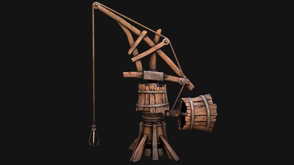 Medieval Crane Steampunk Quarry