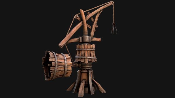 Medieval Crane Steampunk Quarry