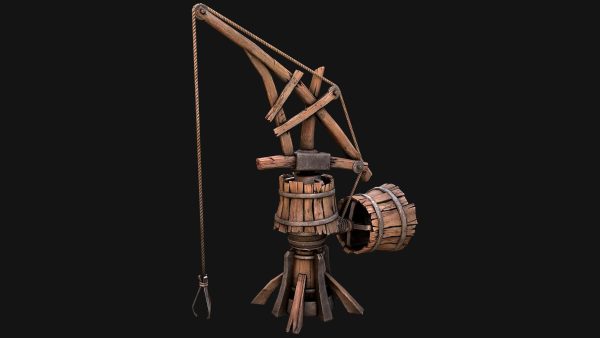 Medieval Crane Steampunk Quarry
