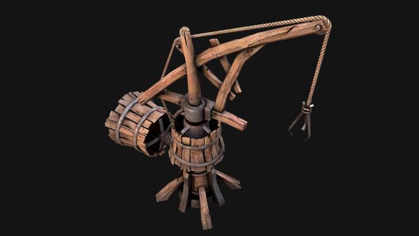 Medieval Crane Steampunk Quarry