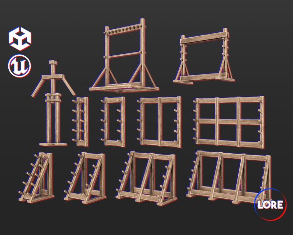 Medieval Decoration Weapon and Armor Stands
