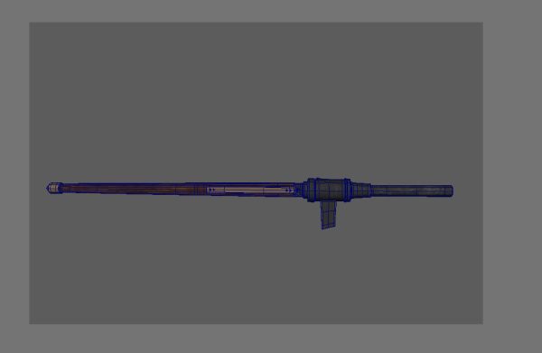 Medieval HandCannon Long handle Version 3D Model Lowpoly