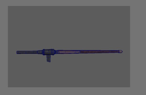 Medieval HandCannon Long handle Version 3D Model Lowpoly