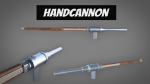 Medieval HandCannon Long handle Version 3D Model Lowpoly