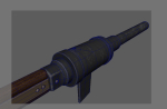 Medieval HandCannon Long handle Version 3D Model Lowpoly