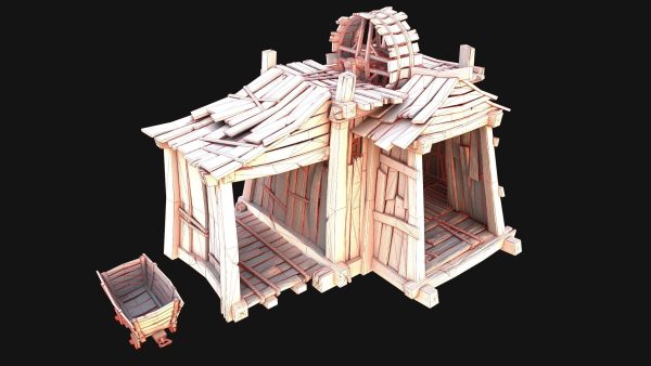 Medieval Mine Steampunk and Mining Cart