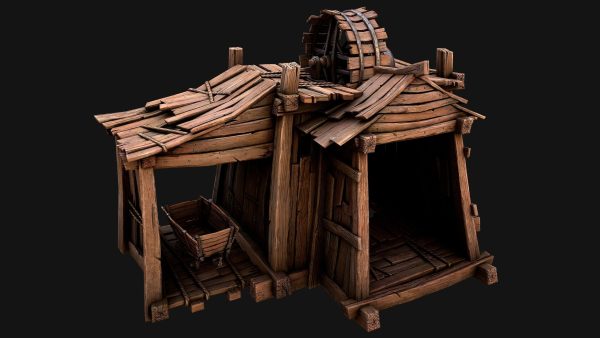 Medieval Mine Steampunk and Mining Cart
