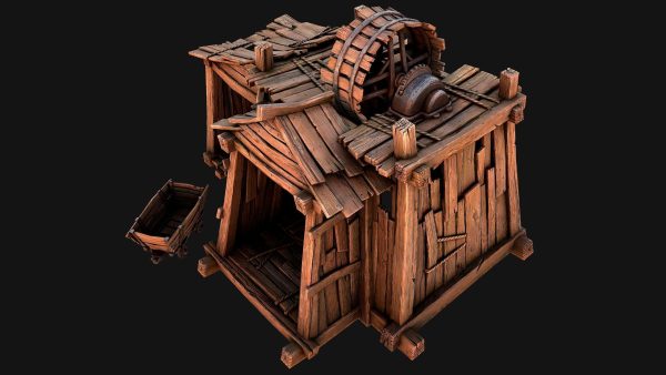 Medieval Mine Steampunk and Mining Cart