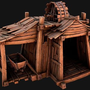 Medieval Mine Steampunk and Mining Cart